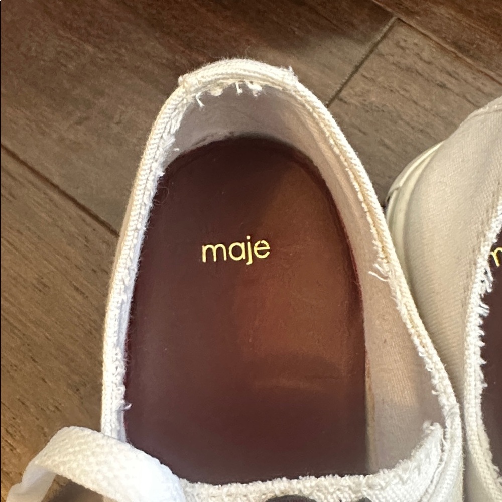 MAJE white "LOVE ME" sneakers 9.5 - Picture 10 of 11